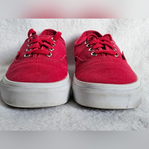 Vans Bold Red Canvas Shoes - Picture 5 of 7